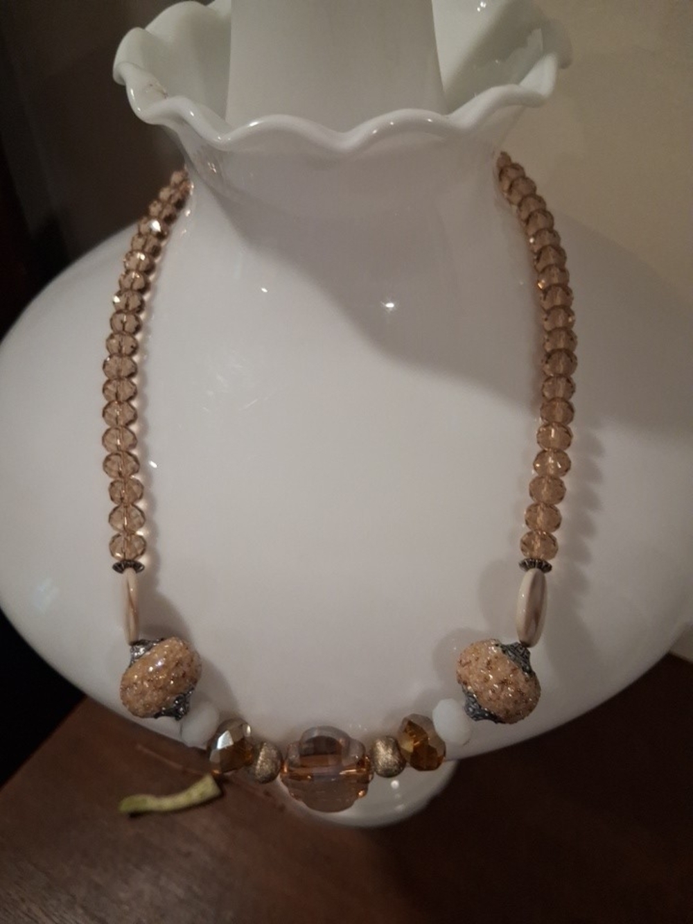 Champagne Bead Statement Necklace